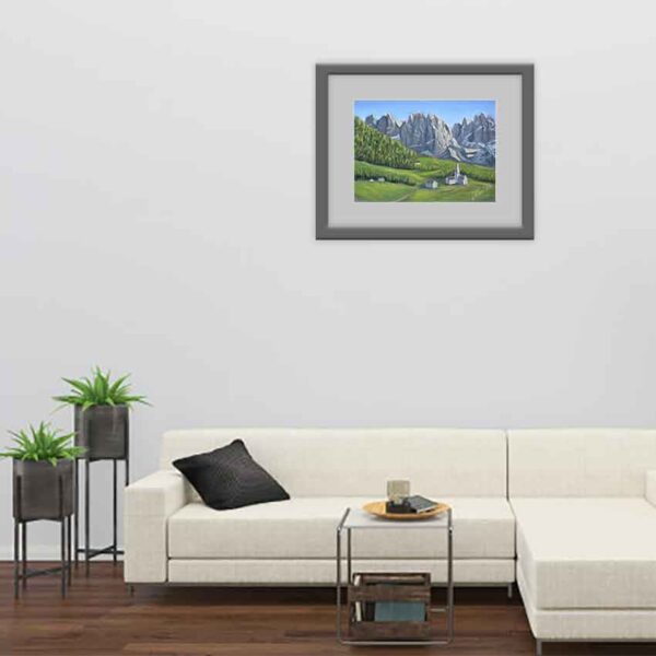 Картина Доломитовые Альпы в интерьере